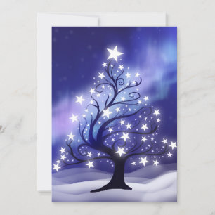 Festividades Cartão de Árvore de Natal Starry