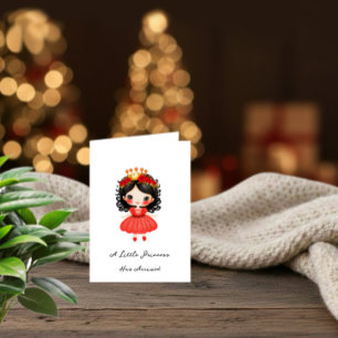 Festividades Cartão de Bebê Menina Pequena Princesa