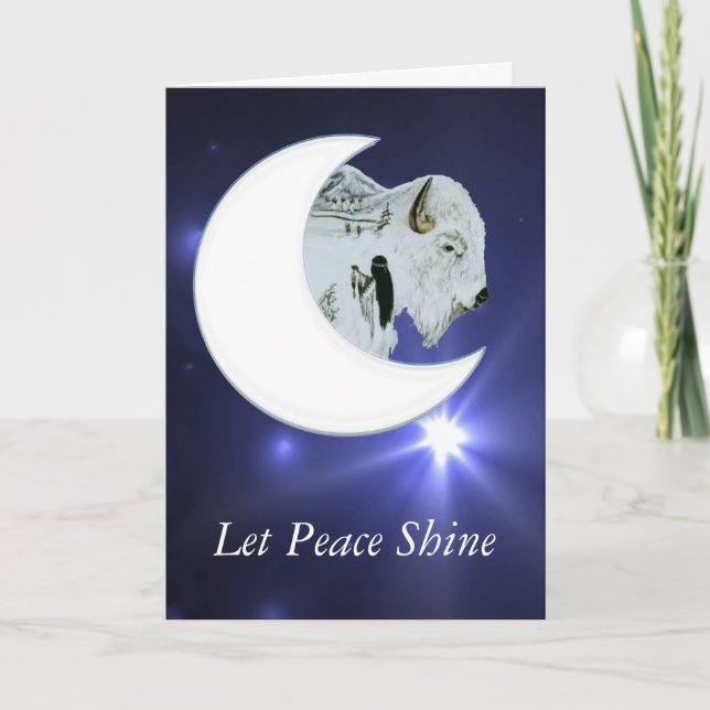 Festividades Cartão de Bênção Búfalo Branco (Frente)