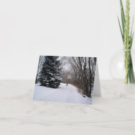 Festividades Cartão de bicicleta de inverno