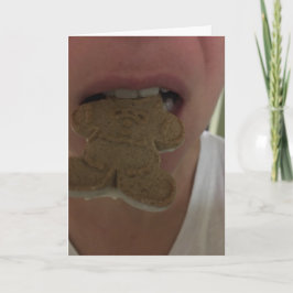 Festividades cartão de biscoito gengibre