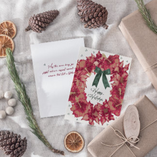 Festividades Cartão de Boas Festas com Coroa de Hibisco