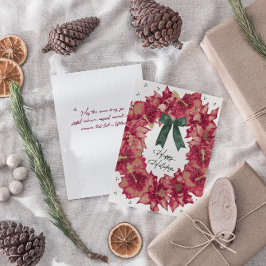 Festividades Cartão de Boas Festas com Coroa de Hibisco