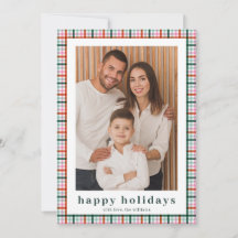 Cartão de Boas Festas com Foto da Família em Xadre