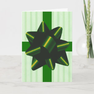 Festividades Cartão de Boas Festas com Laço Verde