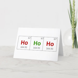 Festividades Cartão de Boas Festas com Tabela Periódica Ho Ho H