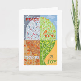 Festividades Cartão de Boas Festas das Quatro Estações