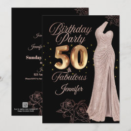 Festividades Cartão de Boas Festas de Aniversário de 50 anos |