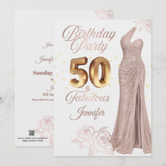 Festividades Cartão de Boas-Festas de Aniversário de 50 anos |