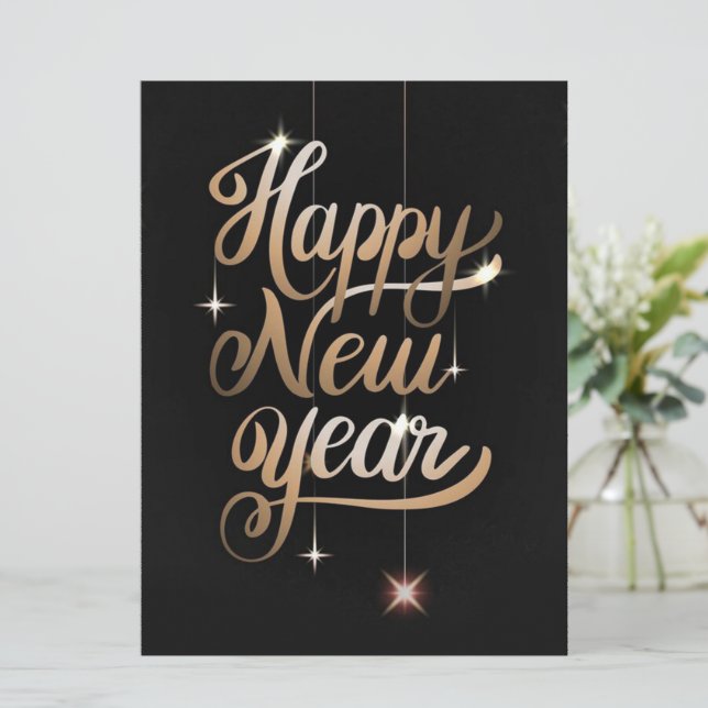 Festividades Cartão de Boas Festas de Ano Novo (Em pé/Frente)