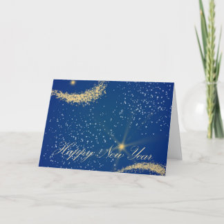 Festividades Cartão de Boas Festas de Ano Novo Estrelas Felizes