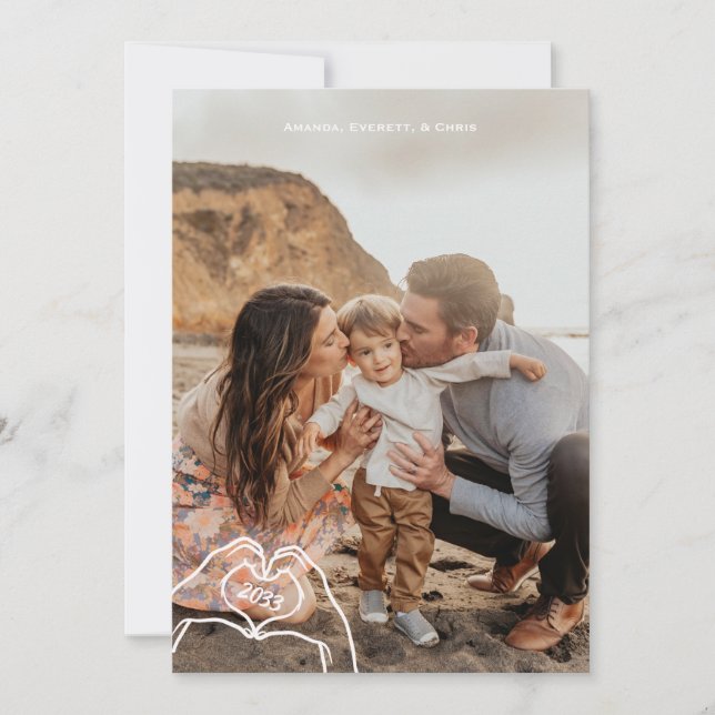 Festividades Cartão de Boas Festas de Ano Novo Vertical com 5 F (Frente)