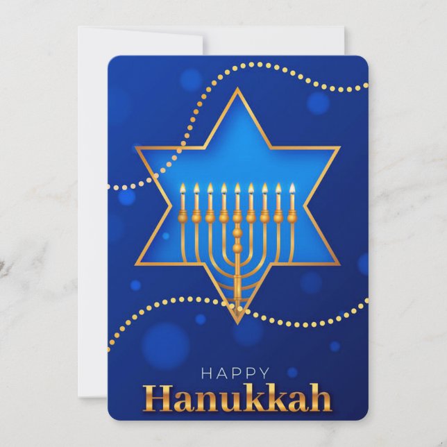 Festividades Cartão de Boas Festas de Hanukkah (Frente)