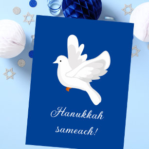 Festividades Cartão de Boas Festas de Hanukkah A Pomba da Paz