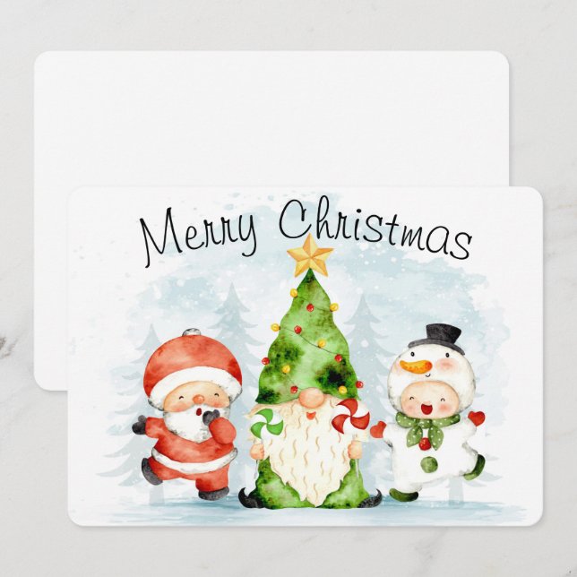 Festividades Cartão de Boas Festas de Natal (Frente/Verso)