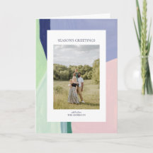 Cartão de Boas Festas de Natal Artístico com Foto