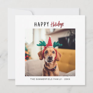 Festividades Cartão de Boas Festas de Natal com Foto da Família