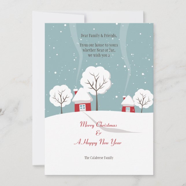 Festividades Cartão de Boas Festas de Nossa Casa para a Sua (Frente)