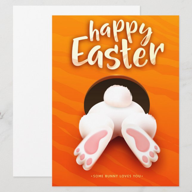 Festividades Cartão de Boas Festas de Páscoa (Frente/Verso)