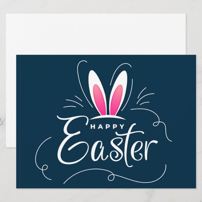 Festividades Cartão de Boas Festas de Páscoa (Frente/Verso)