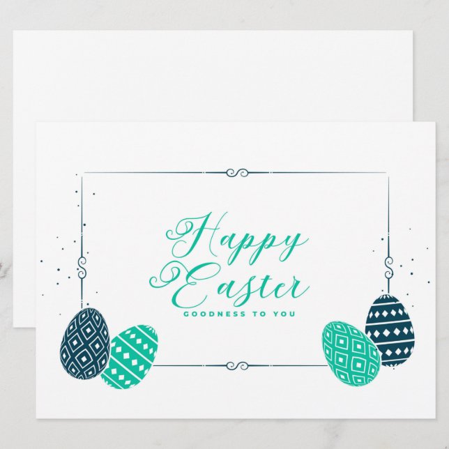 Festividades Cartão de Boas Festas de Páscoa (Frente/Verso)