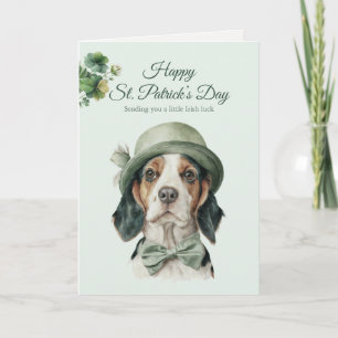 Festividades Cartão de Boas Festas de St. Patrick para Cachorro