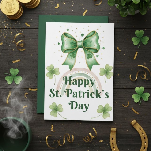 Festividades Cartão de Boas Festas do Dia de São Patrício Irlan (Criador carregado)