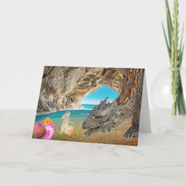 Festividades Cartão de Boas Festas do Dragão Encontra o Coelhin (Frente)