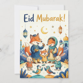 Festividades Cartão de Boas Festas Eid Mubarak - Celebração em 