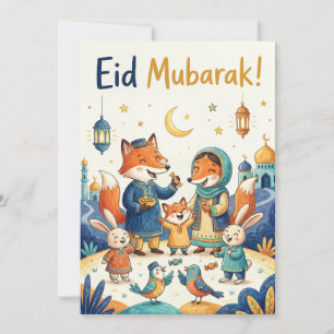 Festividades Cartão de Boas Festas Eid Mubarak - Celebração em