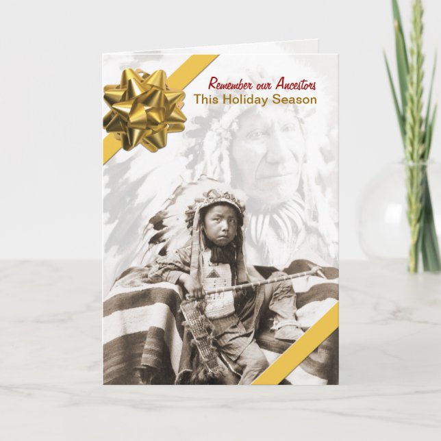 Festividades Cartão de Boas Festas Lembrando Nossos Ancestrais (Frente)