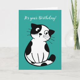 Festividades Cartão de Boas-vindas com Desenho de Gato Smoking