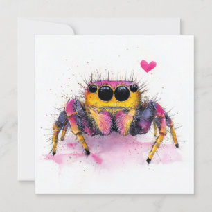 Festividades Cartão de Boas Vindas de Aranha Saltitante Colorid