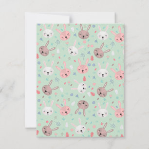 Festividades Cartão de Boas-Vindas de Jardim Bunny Bloom