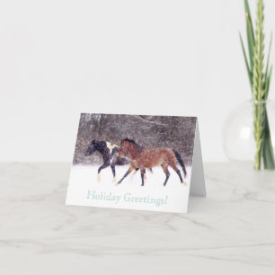 Festividades Cartão de Boas-Vindas de Natal para o Cavalo de in