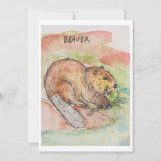 Festividades Cartão de Boas Vindas do Castor