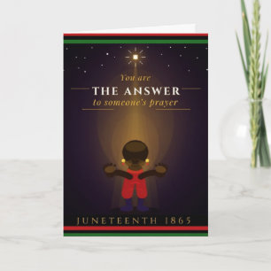 Festividades Cartão de Boas-vindas Juneteenth The Answer