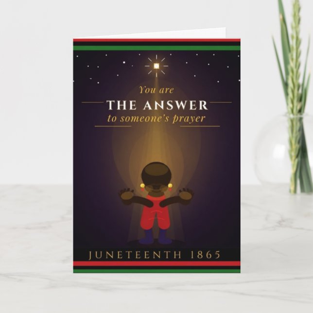 Festividades Cartão de Boas-vindas Juneteenth The Answer (Frente)