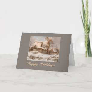 Festividades cartão de boas-vindas para pintura paisagística de