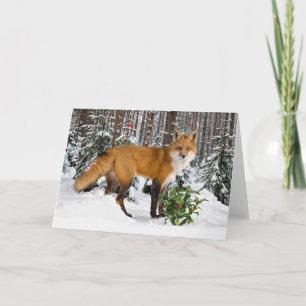 Festividades Cartão de Boas-vindas "Raposa de Inverno"