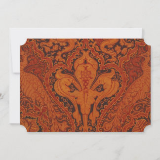 Festividades Cartão de Boas Vindas V&A Red Peacock Frieze