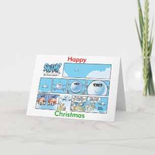 Festividades Cartão de Cartografia de Natal Engraçado