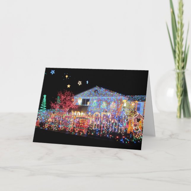 Festividades Cartão de Casa de Natal (Frente)