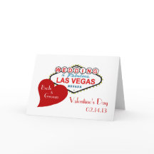 Cartão de Casamento de Las Vegas dia de os namorad