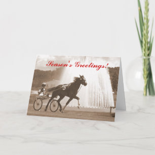 Festividades Cartão de Cavalaria Trotter Harness