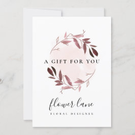 FESTIVIDADES CARTÃO DE CERTIFICADO DE PRESENTE DE FALHA DE PINK