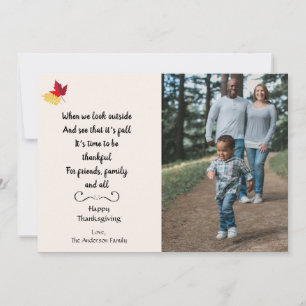 Festividades Cartão de Citação de Foto Feliz de Ação de Graças