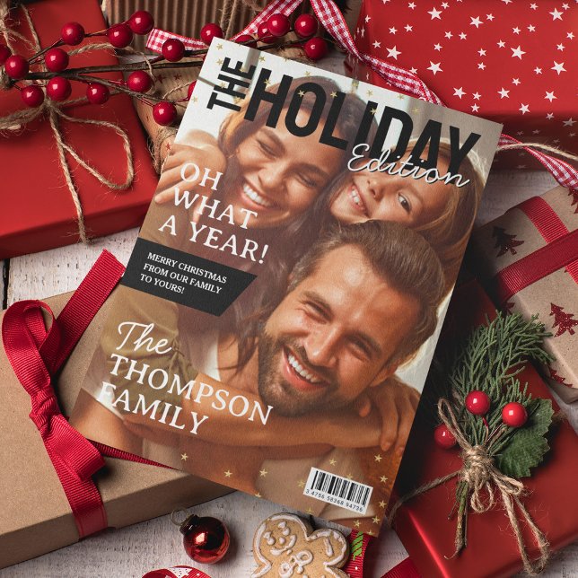 Festividades Cartão de Cobrir da Revista de Férias da Família N (Criador carregado)