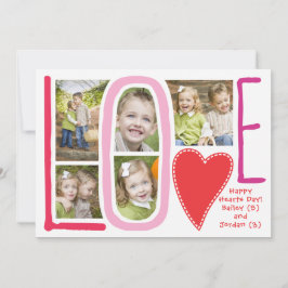 Festividades Cartão de Colagem de Fotos com Amor de dia de os n