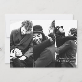 Festividades Cartão de Colagem de Fotos de Feriado Minimalista 